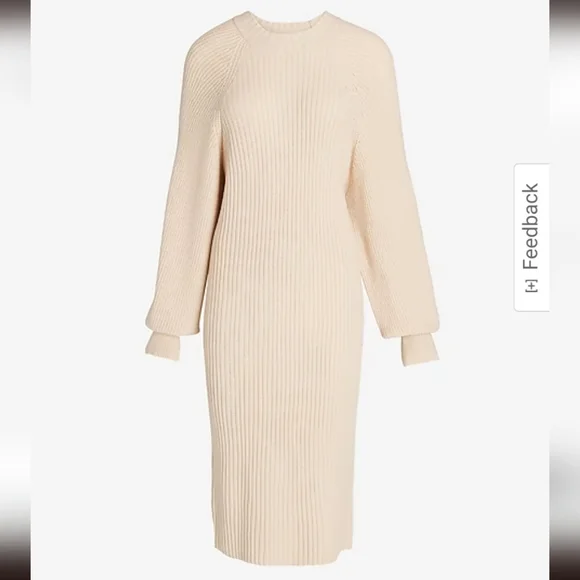 NWT Express Balloon Sleeve Midi Sweater Dress - Picture 3 of 3